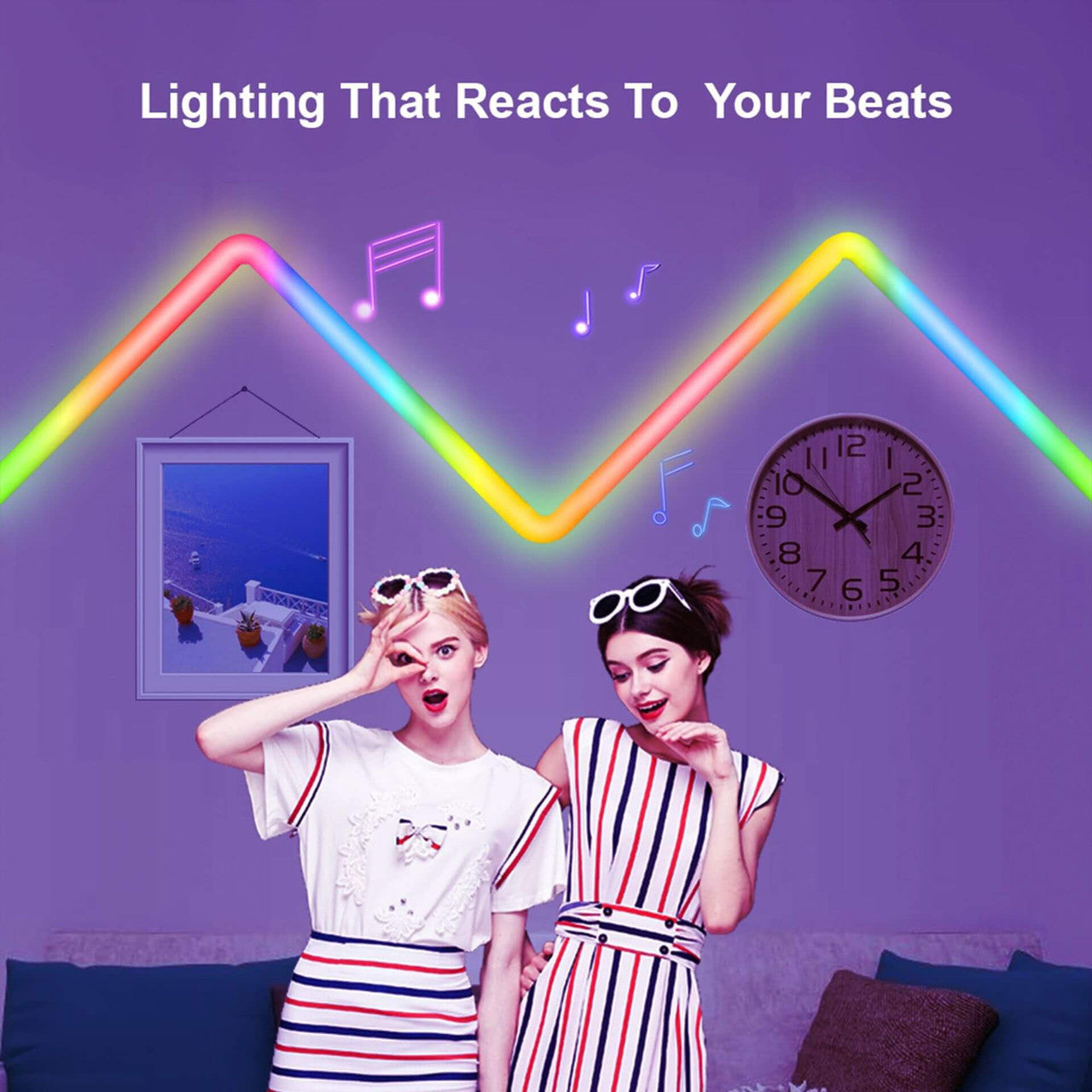 Glide Music Sync Smart LED Wall Light Bar - Buyrouth