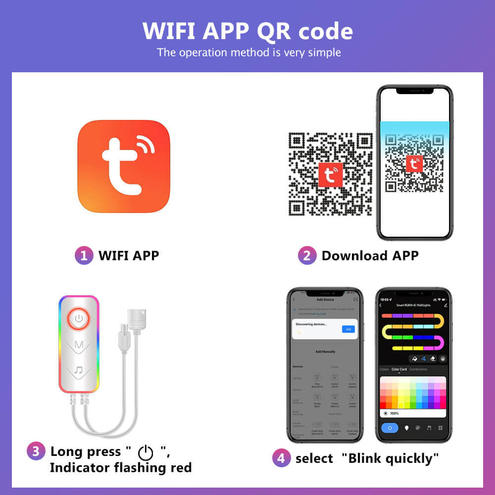 Glide Music Sync Smart LED Wall Light Bar - Buyrouth