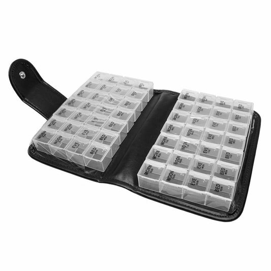 Large Pill Box Travel Organizer with Case