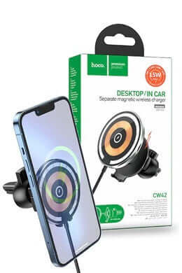 Hoco 15W MagSafe Magnetic Wireless Charging Car Holder Mount #CW42 - Buyrouth