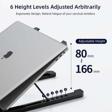 Portable Folding Laptop Stand with USB C Docking Station