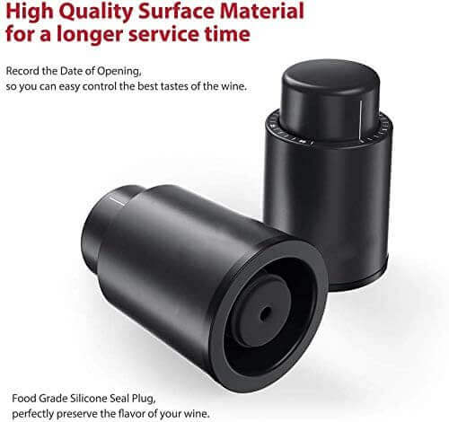 Wine Bottle Stopper with Date Preserver