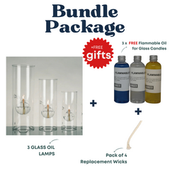 Glass Oil Candle Bundle