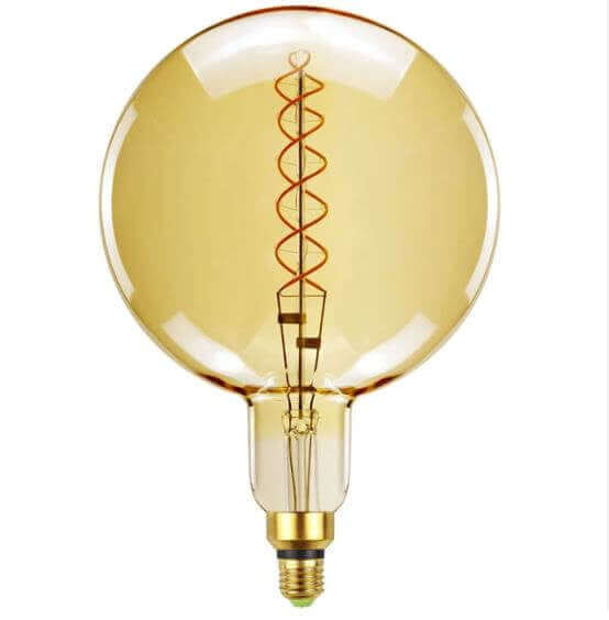 Oversized LED Filament Dimmable Amber Light Bulb #G200
