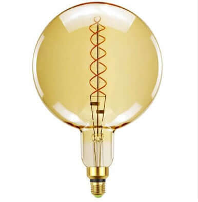 Oversized LED Filament Dimmable Amber Light Bulb #G200