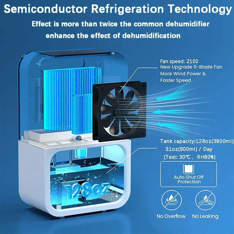 3800mL Electric Portable Dehumidifier - Buyrouth