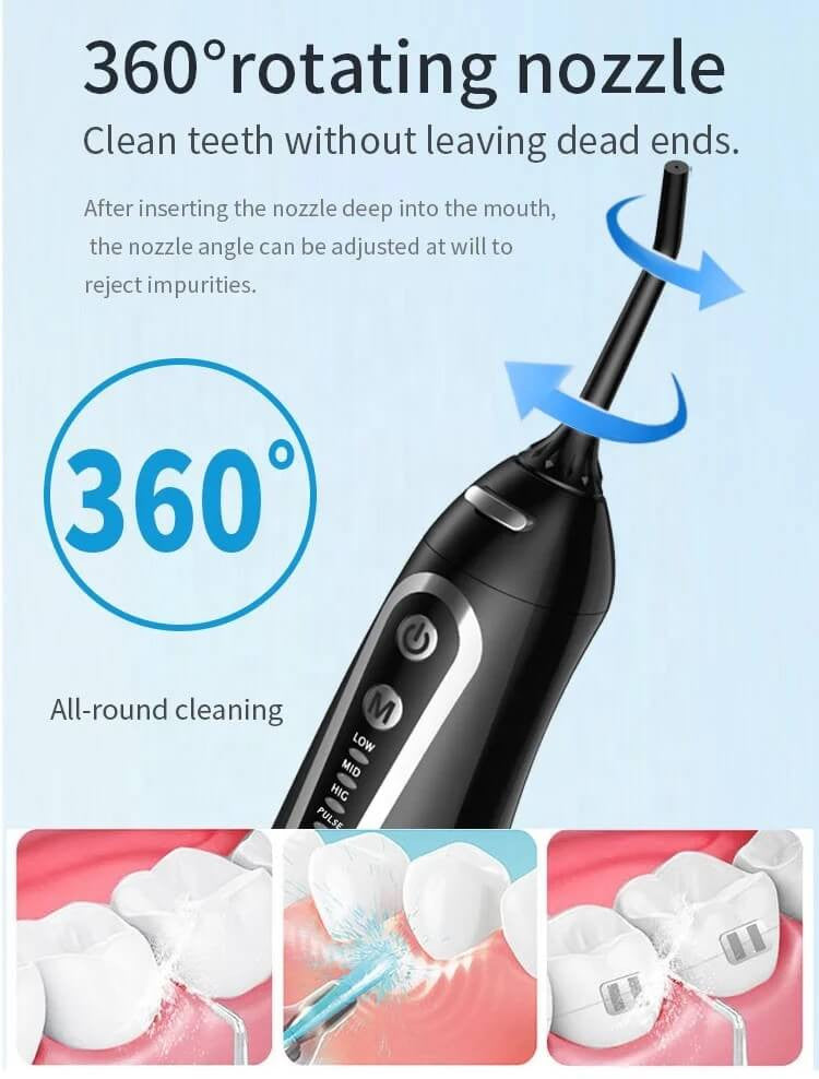 Rechargeable Water Flosser Full Oral Teeth Cleaner - Buyrouth