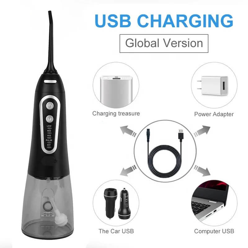 Rechargeable Water Flosser Full Oral Teeth Cleaner - Buyrouth