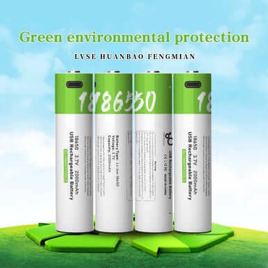USB C Rechargeable 18650 Lithium Batteries