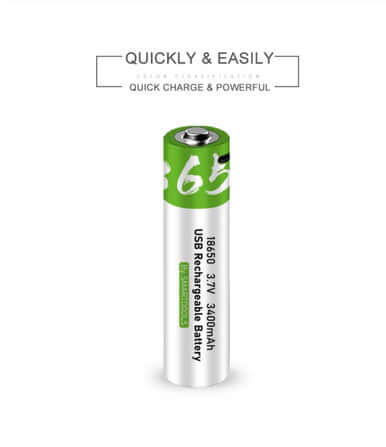 USB C Rechargeable 18650 Lithium Batteries