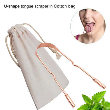 Pure Copper Flexible Tongue Scraper Cleaner