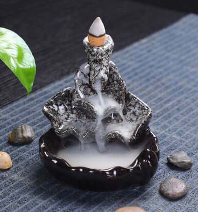 Ceramic Fountain Backflow Incense Cone Burner