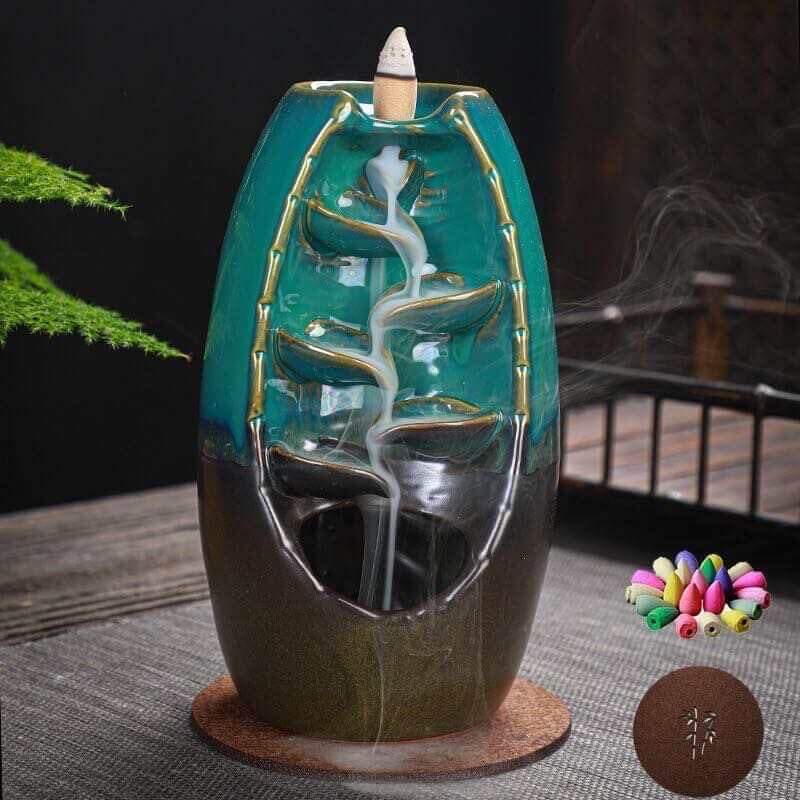 Ceramic Backflow Incense Holder and Burner Waterfall