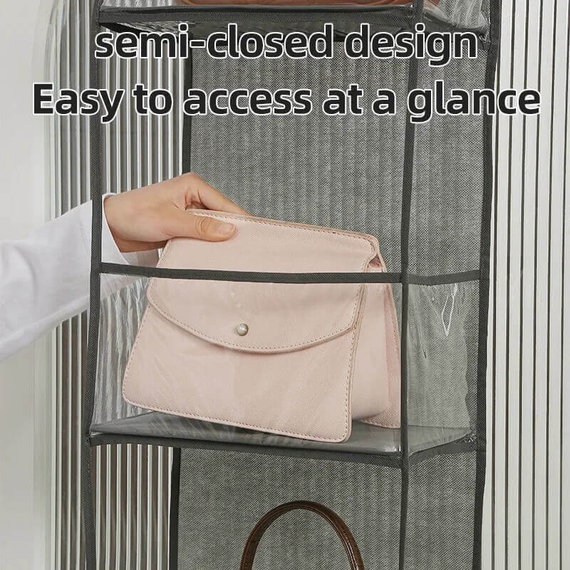 4 Shelf Over The Door Hanging Organizer with Hooks