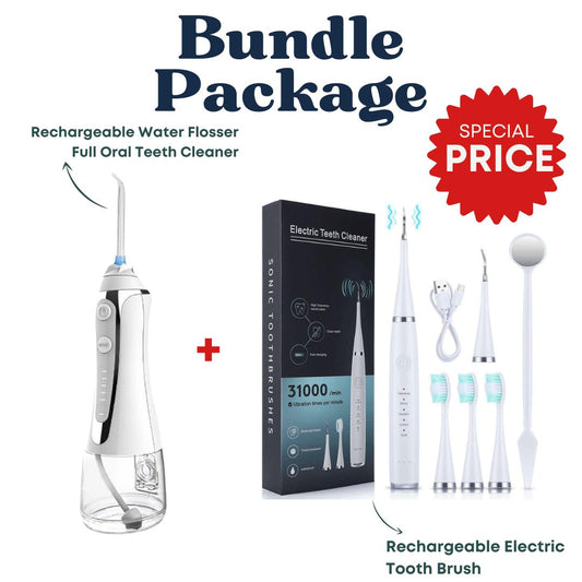 UrbnCare® Rechargeable Water Flosser + Toothbrush Bundle