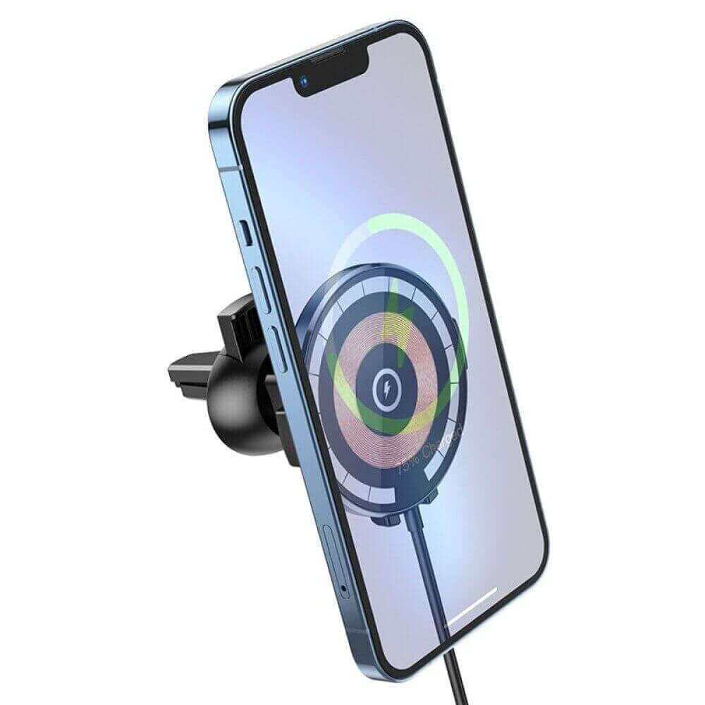 Hoco 15W MagSafe Magnetic Wireless Charging Car Holder Mount #CW42 - Buyrouth