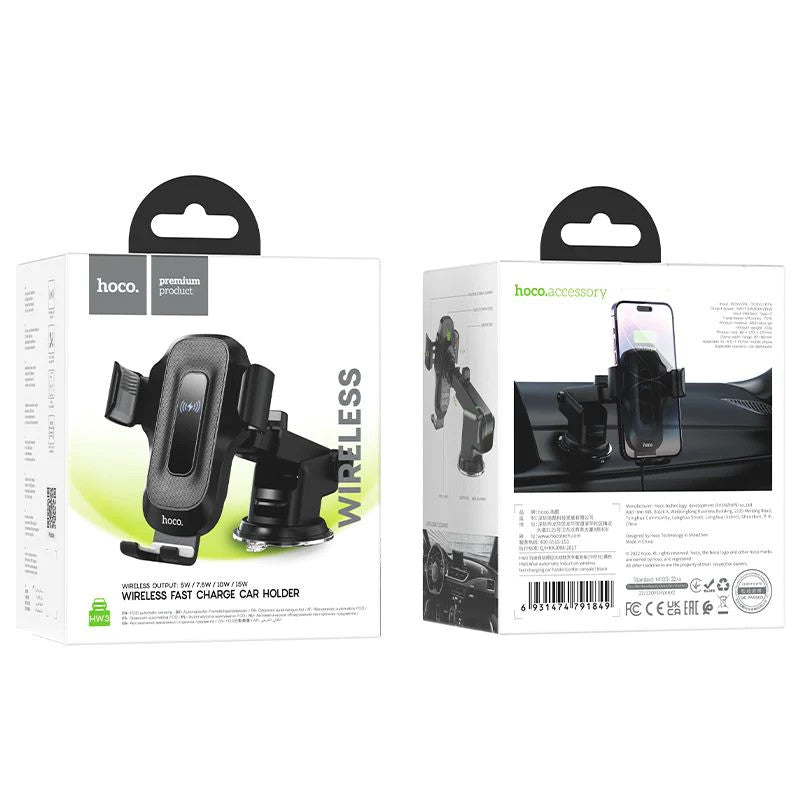 Hoco 15W Wireless Charging Car Dashboard Holder #HW3