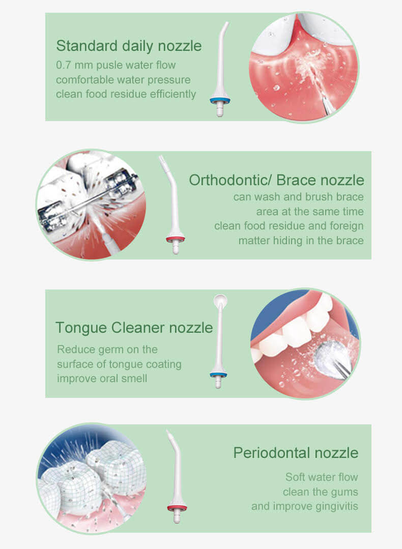 Rechargeable Water Flosser Full Oral Teeth Cleaner - Buyrouth