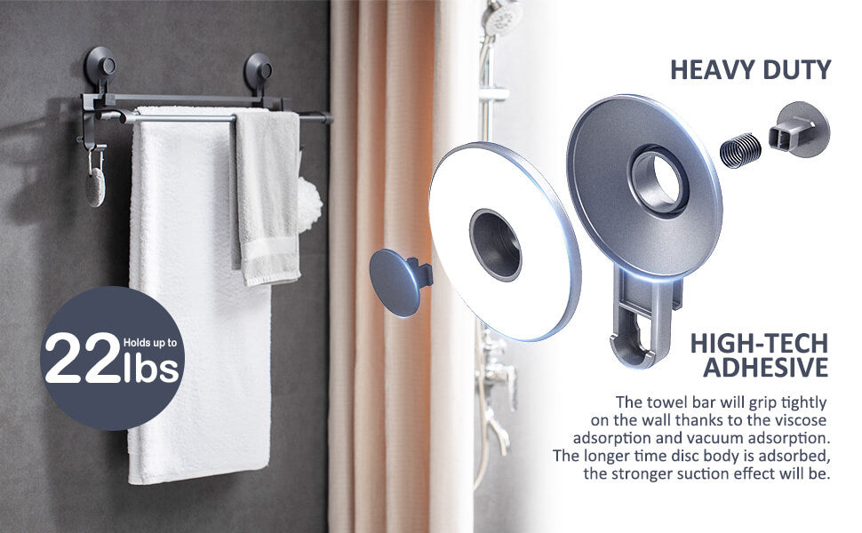 TAILI Space3.0 Heavy Duty Suction Towel Bar #AW838 – view 8