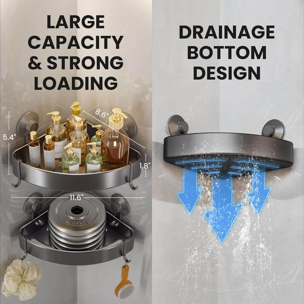 TAILI Space3.0 Aluminum Corner Shower Caddy #AW834 – view 6