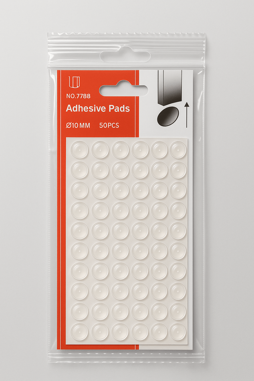 Multifunctional 10mm Adhesive Pads (Pack of 50)