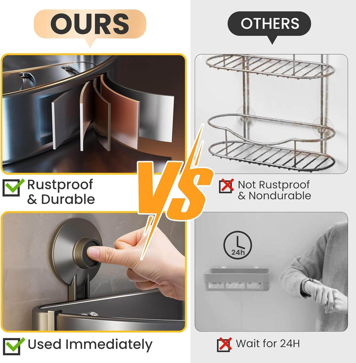 TAILI Space3.0 Aluminum Corner Shower Caddy #AW834 – view 7