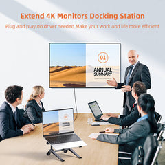 Multifunctional Laptop Stand with 6-in-1 Docking Station #C19U
