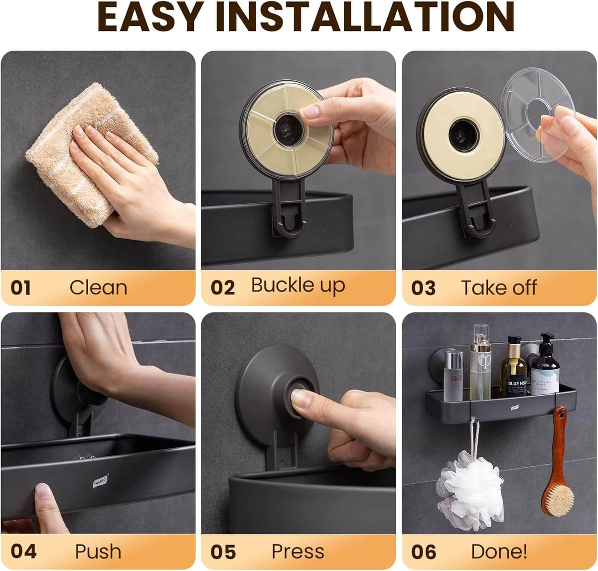 TAILI Space3.0 Shower Organizer with Suction #AWW072 – view 4