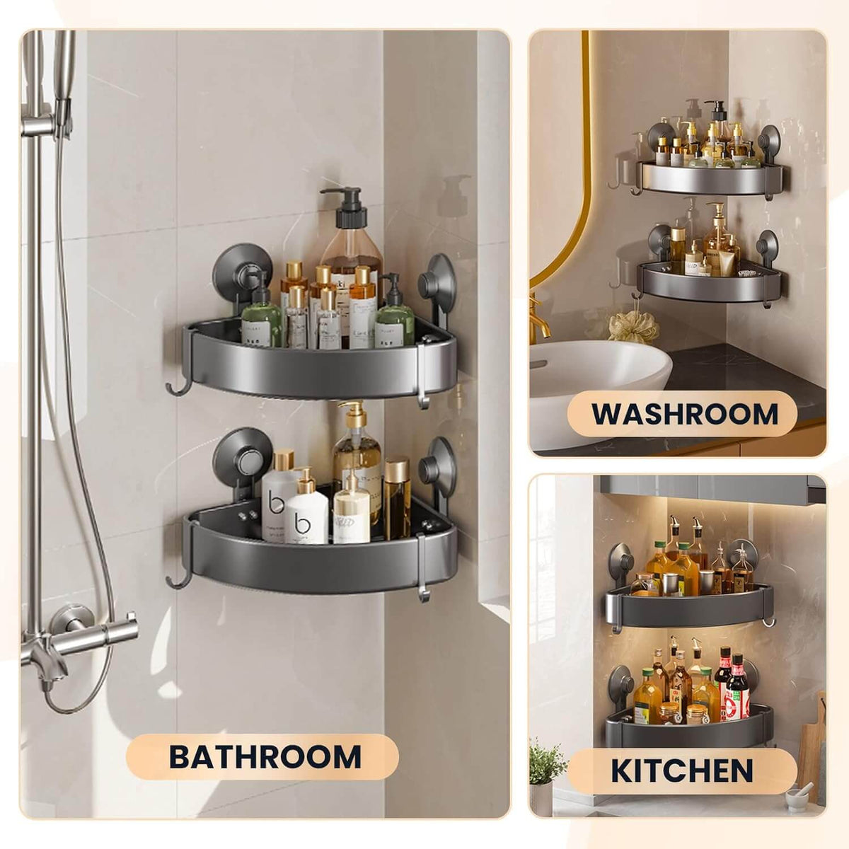 TAILI Space3.0 Aluminum Corner Shower Caddy #AW834 – view 9