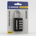 ARMOR 28mm Combination Travel Padlock #ALX4D28
