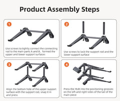 Multifunctional Laptop Stand with 6-in-1 Docking Station #C19U