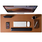 PU Leather Office Desk Mat – Brown