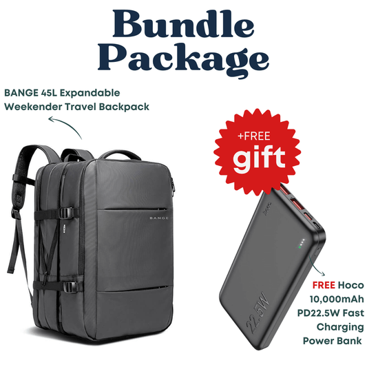 BANGE Weekender Backpack + Hoco 10,000mAh Power Bank