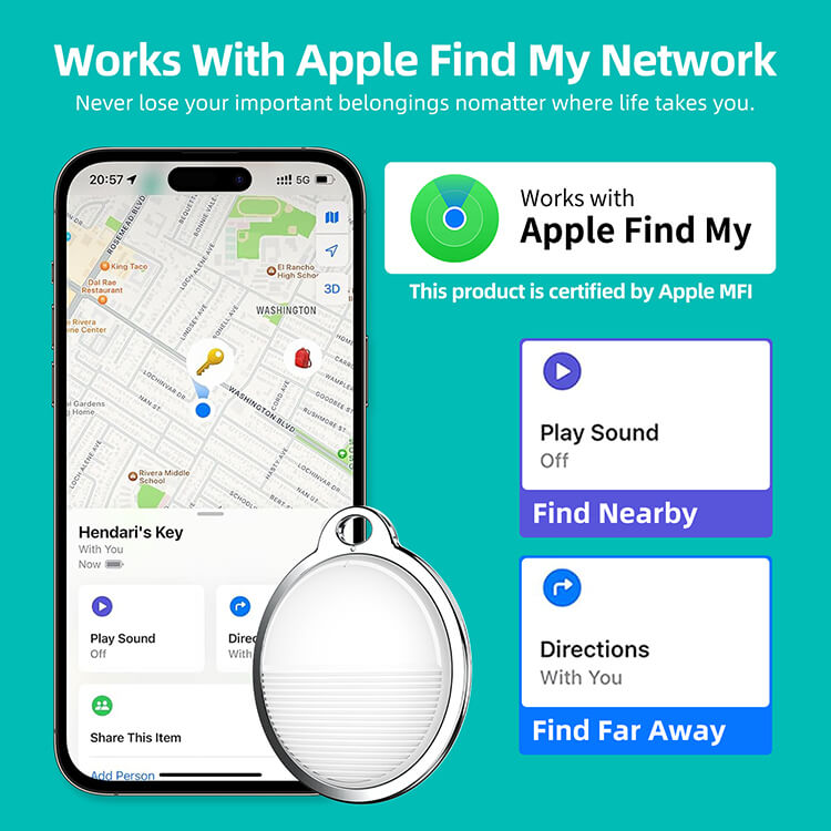 Loshall Keychain Bluetooth Tracking Device for IOS – view 3