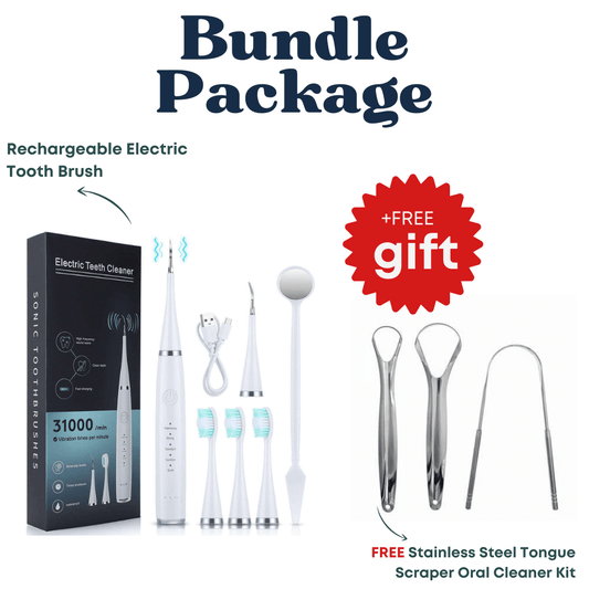 Electric Toothbrush + Free Tongue Scraper Kit