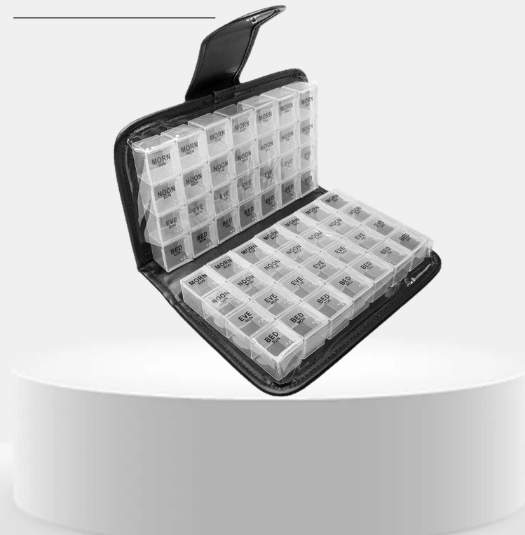 Large Pill Box Travel Organizer with Case – view 4