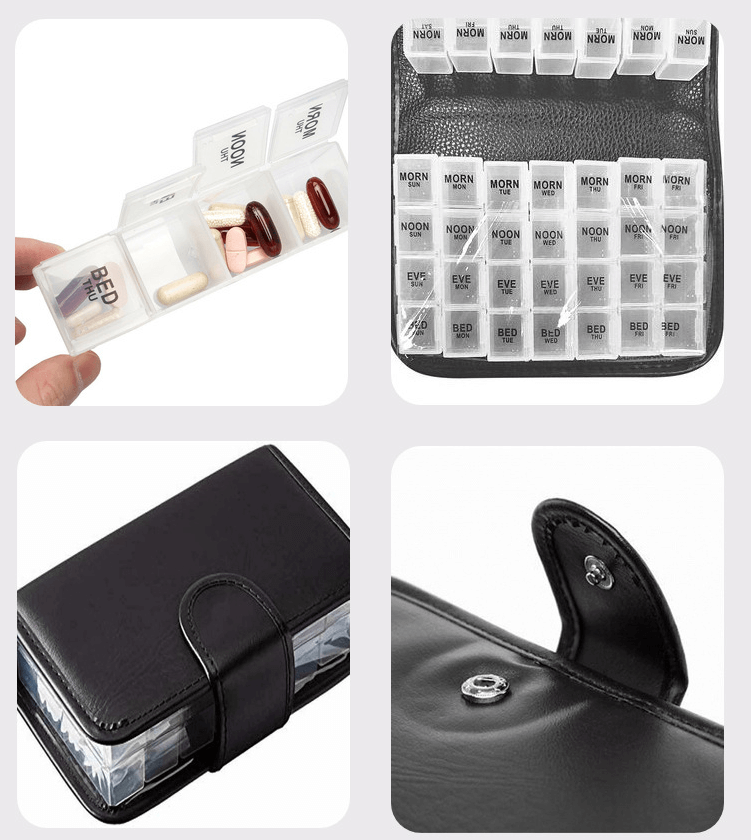Large Pill Box Travel Organizer with Case – view 8