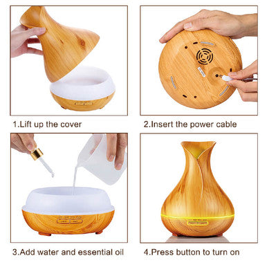 Wood Grain Essential Oil Aroma Diffuser