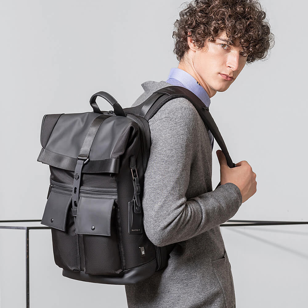 BANGE Multi Compartment Water Resistant Business Backpack #G65 – view 3