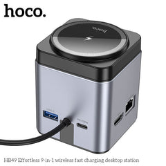 Hoco 9in1 Magnetic Wireless Fast Charging Station #HB49