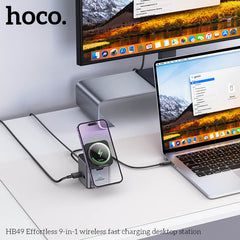 Hoco 9in1 Magnetic Wireless Fast Charging Station #HB49