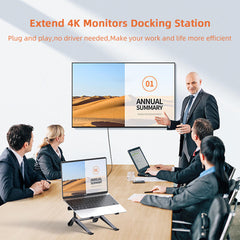 Multifunctional Laptop Stand with 6-in-1 Docking Station #C19U