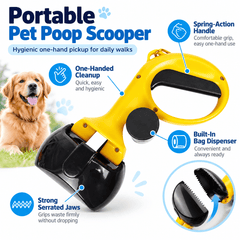 Portable Pet Poop Scooper with Waste Bag