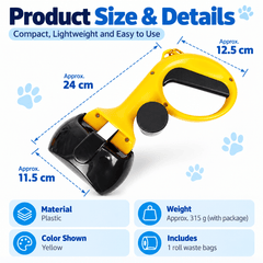 Portable Pet Poop Scooper with Waste Bag