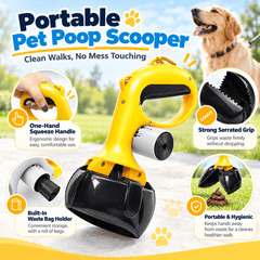 Portable Pet Poop Scooper with Waste Bag