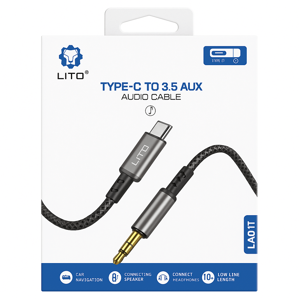 Lito Type C to 3.5mm AUX Audio Cable #LA01T – view 2