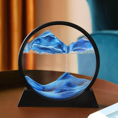 3D Moving Sand Art Picture in Motion Round Glass