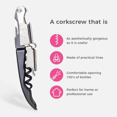 Double Hinged Waiter’s Corkscrew Wine Opener #SW-M004