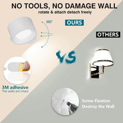 Rechargeable Cordless Rotatable Wall Light