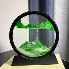 3D Moving Sand Art Picture in Motion Round Glass